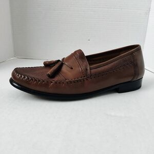 Brass Boot Walking Gloves Men's Leather Tasseled Loafers Sz 11